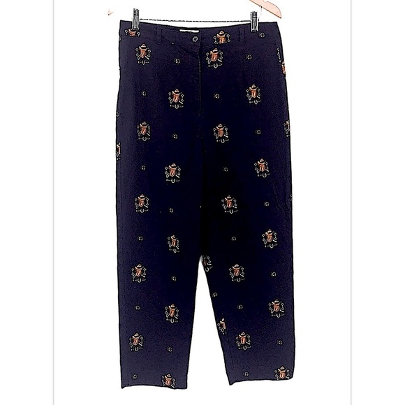Vintage Talbots saddle printed pants size 12 - Picture 1 of 4